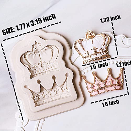 Set of 3 Vintage Frame Cupcake Fondant Mold Baroque Style Fondant Silicone Mold for Sugarcraft Cupcake Topper Jewelry Polymer Clay Crafting Projects