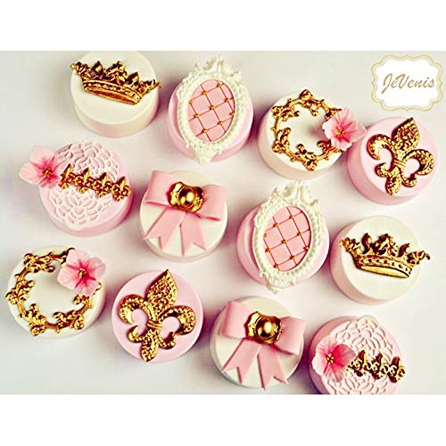 Set of 3 Vintage Frame Cupcake Fondant Mold Baroque Style Fondant Silicone Mold for Sugarcraft Cupcake Topper Jewelry Polymer Clay Crafting Projects